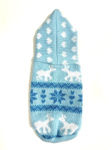 Hooded Sweater SnowFlake Ocean Blue | Sizes: M, XL