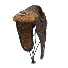 Dog Pilot Cap | Dog Aviator Cap | Coffee | Sizes: L-XL