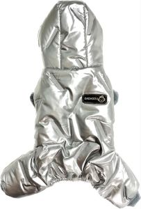 Jumpsuit Shine Silver | Warm plush overalls | Sizes: S-M and XXL