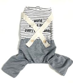 Light Overalls Word Peace Black | Sizes: S-M