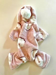 Jumpsuit Little Dog Rosa | Hooded Plush Costume | Size: S