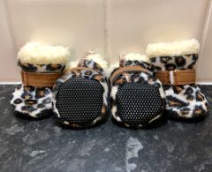 Safety slippers Bling Bling Leopard |Teddy lining-Slippers | Size: XL | 4 pieces