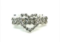 White Diamond Heart | Hair ornament Clip fastening