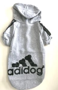 Dog Button Hoodie | Dog Bones Gray | Dog Clothes for Sporty Bigger Dogs | SIZES: 6XL and 8XL-9XL