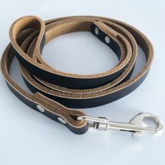 Dog Leash | Black & Brown leather Leash for Dogs