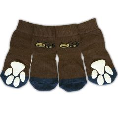 Dog Socks for Big Dogs | Anti-Slip Socks Brown&Honey | Size: 5XL | 4 Socks in Bag