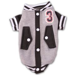 Dog Clothes | Grey Basketball Jacket