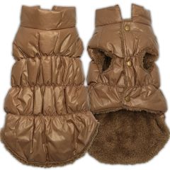 Dog Quilted Vest | Caramel Fudge