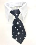 Dog and Cat Tie with Collar | Black Star