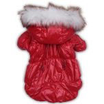 Dog Quilted Jacket | Heavy Metal Red