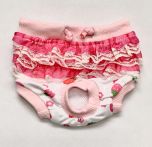 Dog Hygiene Pants Strawberry | Flexible material | Sizes: S, L-XL
