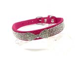 Collar Diamond Bow Velvet Pink | Sizes: XS-S