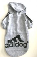 Dog Button Hoodie | Dog Bones Gray | Dog Clothes for Sporty Bigger Dogs | SIZES 5XL - 6XL and 8XL-9XL