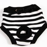 Female Dog Sanitary Pants | Black & White Stripe | DiivaDog.com