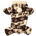 Dog Overalls | Snow Reindeer Brown