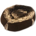Dog Bed | Cat Bed | Luxury Chocolate Brown Nest Bed | Bed for Dogs | Bed for Cats | Warm and Soft Pet Bed