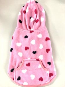 Hoodie Fleece Pink Heart | Sizes: L
