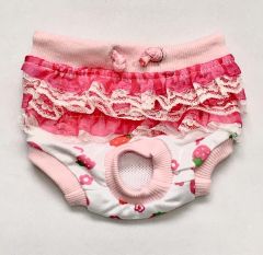 Dog Hygiene Pants Strawberry | Flexible material | Size: L