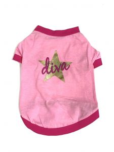 Dog Clothes | Dog T-Shirt | Diva Pink | Comfortable Cotton Shirt for Dogs | Sizes: XS and M