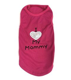 Sleeveless Shirt I Love My Mommy Pink | Sizes: S-L