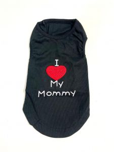Sleeveless shirt I Love My Mommy Black | Size: L
