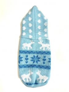 Hooded Sweater SnowFlake Ocean Blue | Sizes: S-M, XL