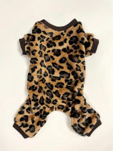 Jumpsuit Leopard Dark | Plush outfit | Wider model | Sizes: S-XL