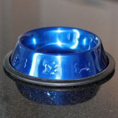 Food Bowl for Pets | Metallic Blue | Diameter 16 cm