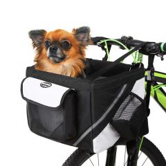 Bicycle basket for pets Black | 38 x 26 x 26cm | Max weight of pet 6.8 kg