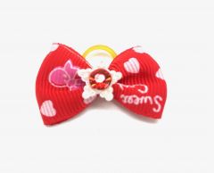 Poppin Bow Sweet Red Gem | loop attachment