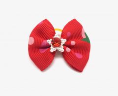 Poppin Bow Strawberry Red Gem | loop fastening