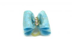 Dog Rosettes Glitter Bling Turquoise