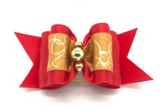 DogRosettes Golden Red | Loop attachment