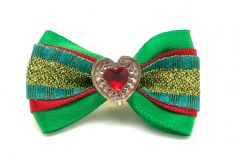 DogRosettes Joker Green Bling Gem | loop fastening