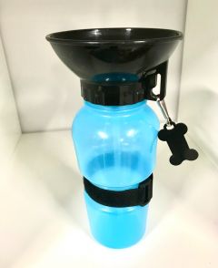  Dog drinking bottle | With a drink tray | 600ml | Blue