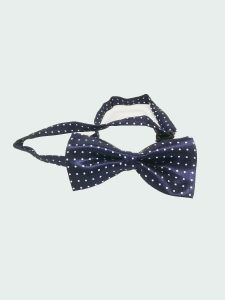 Bow Tie Blue Glossy with White Spot