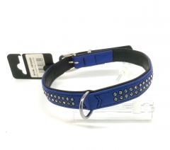 Dog Collar Bling Bling Blue | Size 32cm - 39cm, width approx. 2cm