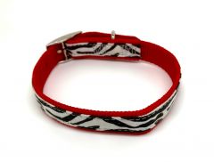 Dog collar with Zebra patterns | Size: 27 cm to 35 cm, width 1.5 cm
