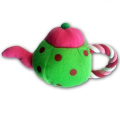 Dog Toy | Teapot | Lime | Squeaky Toy | Rope Toy