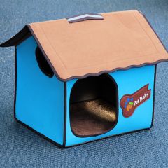 Dog Bed, Dog House, Villa Dog Blue Classic, for dog or cat, DiivaDog
