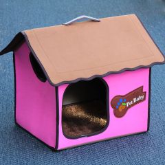Dog Bed, Dog House, Villa Dog Pink Classic for dog or cat, DiivaDog