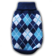 Dog Sweater, MurrBerry Classic Blue, Stylish and comfortable Classic Blue Plaid for Dogs, DiivaDog
