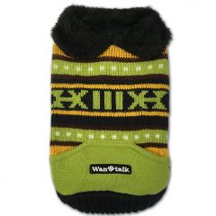 Dog Clothes | Dog Sweater Hoodie Lime & Orange