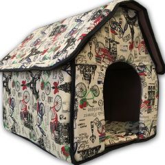 House Shaped bed for your pet! Lovely Paris style print