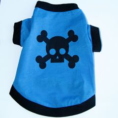 Dog T-Shirt Skull Blue | Back | DiivaDog.com