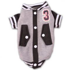 Dog Clothes | Grey Basketball Jacket