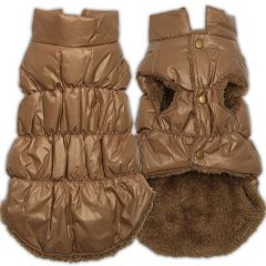 Dog Quilted Vest | Caramel Fudge