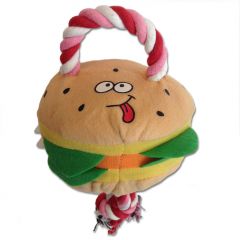 Dog Toy | Dog BarkBurger | Squeaky Toy | Rope Toy