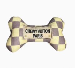 Dog Toy | Soft toy for dog | Chewy Vuiton Wuff Bone | small squeak inside | Luxury Toys