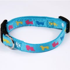 Dogs of the World, light blue collar | Diivadog.com